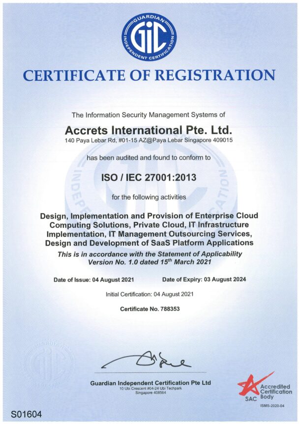 Proud To Announce We Are Iso Certified Accrets International
