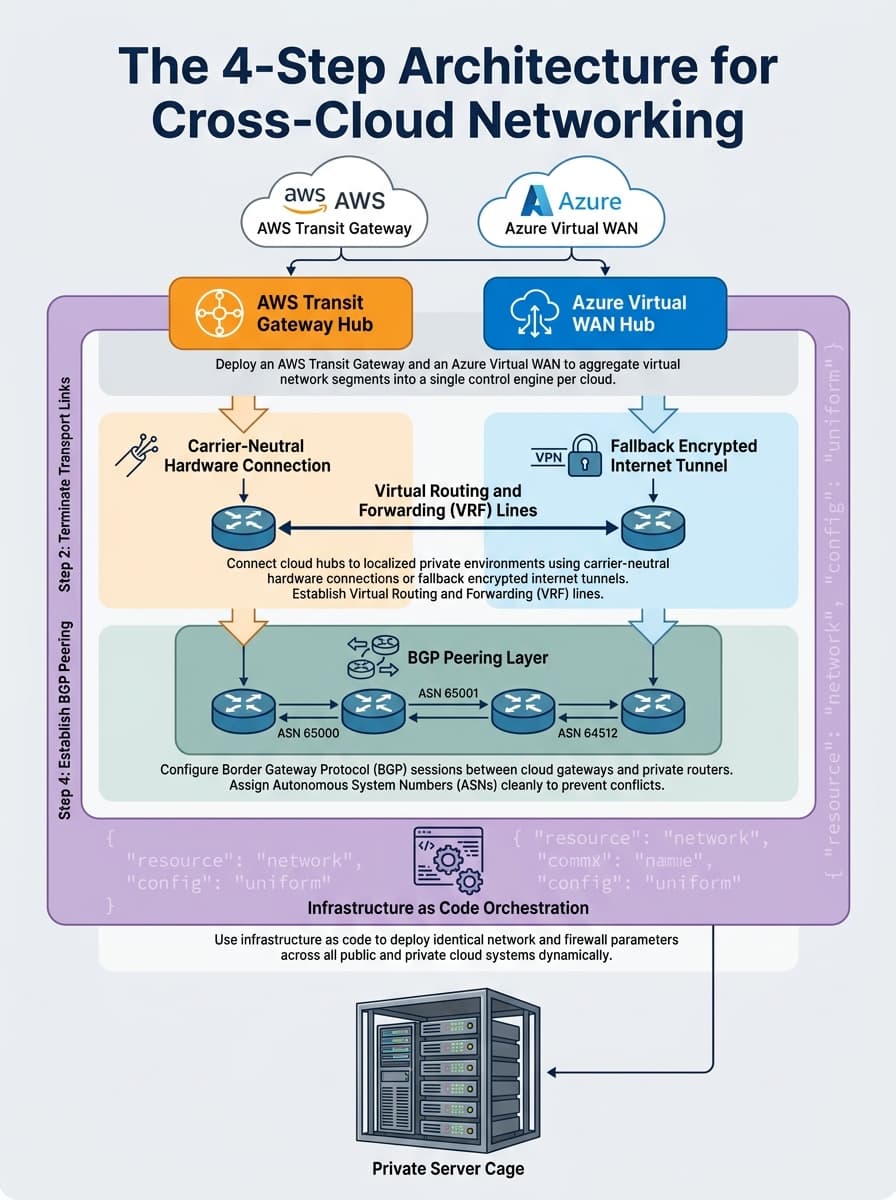 Multi-cloud networking solutions: secure cross-cloud architecture